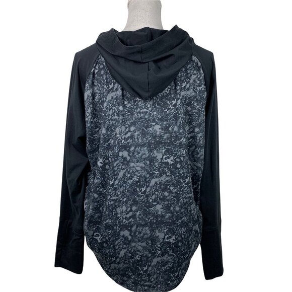 Brooks Size Small Hoodie Gray Black Pullover Sweatshirt Thumbholes Lightweight - Picture 2 of 5